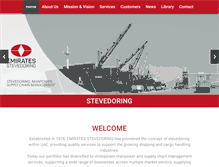 Tablet Screenshot of emiratesstevedoring.com